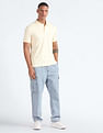 Flying Machine Solid Cotton Polo Shirt