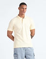 Flying Machine Solid Cotton Polo Shirt