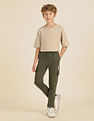 U.S. Polo Assn. Kids Boys Solid Pure Cotton Track Pants