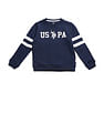 U.S. Polo Assn. Kids Boys Brand Printed Regular Fit Sweatshirt