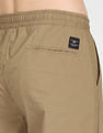 Flying Machine Elasticised Waist Solid Trousers