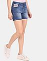 U.S. Polo Assn. Women Blue Whiskered Denim Shorts