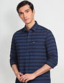 Arrow Sports Horizontal Stripe Cotton Casual Shirt