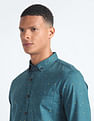 Flying Machine Geometric Print Cotton Shirt