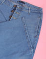 Flying Machine Women High Rise Wide Leg Cropped Jeans