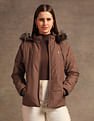 U.S. Polo Assn. Women Hooded Solid Padded Jacket