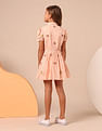 U.S. Polo Assn. Kids Girls Embroidered Fit & Flare Dress