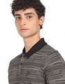 AD by Arvind Cotton Geometric Printed Polo Shirt