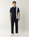 Arrow Sport Vertical Striped Regular Fit Polo Shirt