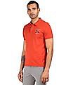 U.S. Polo Assn. Denim Co. Men Orange Solid Polo T-Shirt