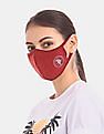 U.S. Polo Assn. Unisex Adults Maroon Triple Layer Anti Bacterial Reusable Outdoor Face Masks - Pack Of 3