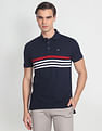 Arrow Sports Horizontal Stripe Pique Polo Shirt
