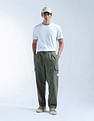 Flying Machine Mid Rise Cobain Loose Fit Cargos