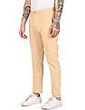 Tommy Hilfiger Men Beige Denton Regular Fit Solid Casual Trousers