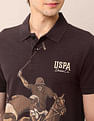 U.S. Polo Assn. Denim Co. Graphic Printed Muscle Fit Polo Shirt