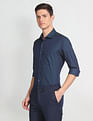 Arrow Patterned Weave Classic Fit Shirt