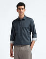 Flying Machine Geometric Print Cotton Shirt