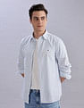 Tommy Hilfiger Striped Regular Fit Plain Woven Shirt