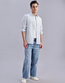 Tommy Hilfiger Striped Regular Fit Plain Woven Shirt