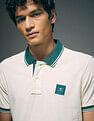 Flying Machine Tipped Collar Cotton Polo Shirt