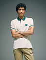 Flying Machine Tipped Collar Cotton Polo Shirt