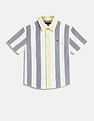 Tommy Hilfiger Kids Boys Striped Regular-Fit Cotton Shirt