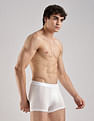 Calvin Klein Underwear White Solid Mid Rise Trunk