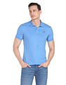 AD by Arvind Cotton Geometrical Print Polo Shirt