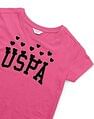 U.S. Polo Assn. Kids Girls Puff Print Relaxed Fit T-Shirt