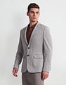 Arrow Patterned Knit Slim Blazer