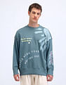 Flying Machine Graphic Printed Oversized Fit Sweatshirt
