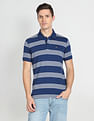 Arrow Sports Horizontal Stripe Cotton Polo Shirt