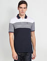 Arrow Sports Colour Block Cotton Polo Shirt
