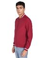 Flying Machine Solid Stand Collar Bomber Jacket
