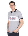 AD by Arvind Cotton Colour Block Polo Shirt
