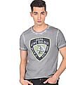 U.S. Polo Assn. Denim Co. Men Grey Cotton Faded Graphic Print T-Shirt