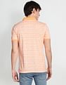 Flying Machine Geometric Print Cotton Polo Shirt