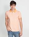 Flying Machine Geometric Print Cotton Polo Shirt
