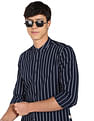 Flying Machine Vertical Stripe Cotton Twill Shirt