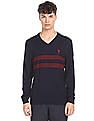 U.S. Polo Assn. V-Neck Striped Sweater