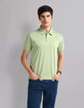 AD by Arvind Slim Fit Mercerised Polo Shirt