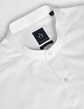 Arrow Mandarin Collar Self Design Formal Shirt