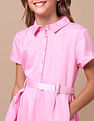 U.S. Polo Assn. Kids Girls Satin Shirt Dress