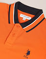 U.S. Polo Assn. Striped Collar Slim Fit Polo Shirt