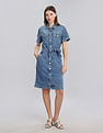 Tommy Hilfiger Cotton Spread Collar Denim Dress