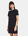 Calvin Klein Women Black Logo Trim T-Shirt Dress