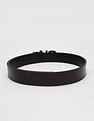 Calvin Klein Solid Black Leather Reversible Belts