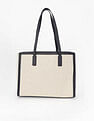 Tommy Hilfiger Self-Design Blue Polyester Tote Bag