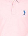 U.S. Polo Assn. Men Light Pink Solid Short Sleeve T-shirt