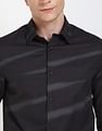 Calvin Klein Jeans Printed Slim-Fit Satin Woven Shirt